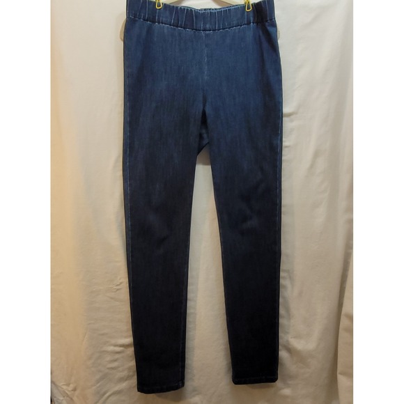 Soft Surroundings Denim - Soft Surroundings Dark Indigo Denim Pull On Leggings Size Medium Tall 44848
